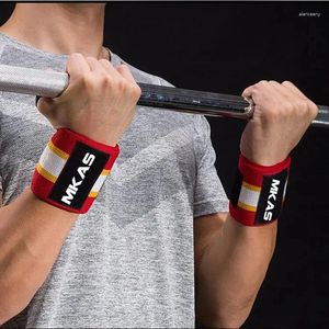 Wrist Support 1 Pair Gym Compression Straps Weightlifting Wraps With Thumb Loop Powerlifting Wristbands Bandage