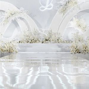 Halılar 10m/32.8ft Pet Beyaz Koridor Altın Düğün Ayna Halı Halı Gümüş Sahne Diy Kilise Ziyafet Parti Zemin Dekorasyon