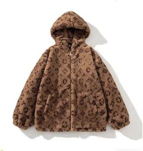 여자 양모 블렌드 여성용 재킷 겨울 느슨한 숙녀 면화 옷 플러시 커플 디자이너 브랜드 v 코트 따뜻한 숙녀 코트 gbgw