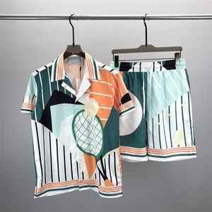 2 Summer Fashion Mens Tracksuits Hawaii Beach Pants Set Designer Shirts Printing Leisure Shirt Man Slim Fit Styrelsen Short Sleeve Short Beachsq271