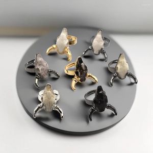Cluster Rings Bull Head Skull Shaped Ring Resin Material Wedding Bands For Women And Men 6Colors Adjustable Love Jewelry Accessories
