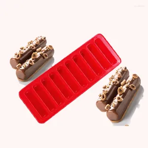 Baking Moulds 10 Holes Silicone Forms Long Strip Finger Biscuit Mold Oven Cake Puff Ice Cube Mould Tray Bakeware DIY Tools