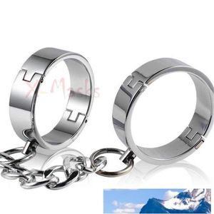 Metal Handcuffs for Sex Ankle Cuffs Hand Cuffs Steel bondage restraints Chain adult bdsm erotic irons prop costume female3071