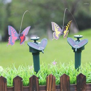 Garden Decorations Decoration Solar Powered Dancing Fluttering Butterflies Flying Humming Bird Outdoor Home Farmland