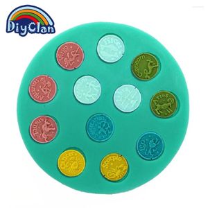 Stampi da forno Fai da te Festa di compleanno Strumenti per decorare cupcake al cioccolato in silicone Mini 12 costellazioni Forniture per stampi per fondente