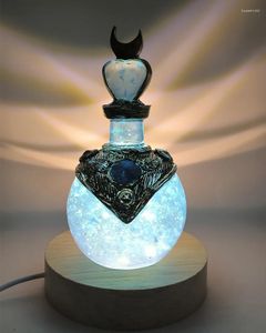 Flaskor Creative Moon Magic Potion Bottle Mermaid Halo Tablett Dekoration Fairy Treasure Antidote Shiny Ornament Design Resin Ornament