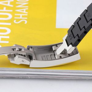 ST9 Glide Lock High Quality Watch Bands Rubber Buckle Clasp Rostfritt stål 16 9mm Gold Silver Rosegold för Submarine Watch Oyster268w