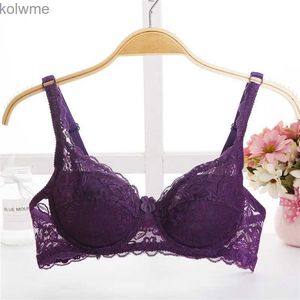 BHs Große dünne Tasse Spitze Sommer-BH für Frauen Sexy Dessous Bügel Baumwoll-BH weich große Größe T-Shirt Damen-BH 32 34 36 38 40 BC YQ240203