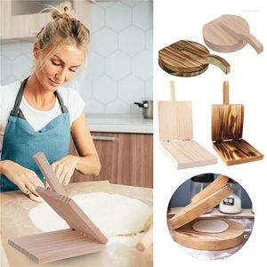 Bakningsverktyg med solid trädegpressverktyg snabbt enkelt dumpling hud presser hem omslag gör mögel kök bakverk