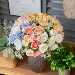 Decorative Flowers Peony Embroidered Ball Bouquet Simulation Flower Manufacturer Home Decoration Tabletop Ornaments Wedding Background Props