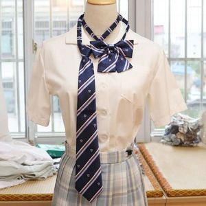 Laços coroa camisa acessórios flor listra jk uniforme escola estudantes gravatas marinheiro terno bowties bowknot