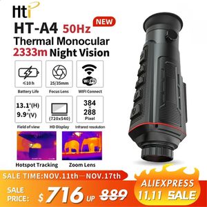 Hti HT-A4 a11 câmera térmica infravermelha para caça visão noturna telescópio monocular wifi observação ao ar livre escopo de imagem térmica 240126