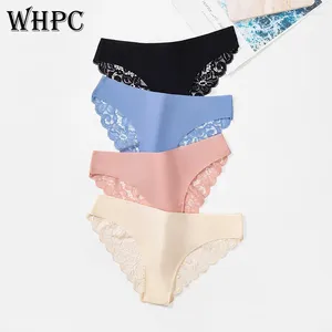 Women's Panties 2024 Female Sexy Flower Lace Underwear Ice Silk Soft Breathable Lingerie For Women Ruffles Briefs Lady