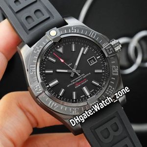 Новые автоматические мужские часы Avenger II Blackbird A3239011 Miyota с черным циферблатом, титановый стальной корпус, резиновый ремешок, спортивные сапфировые часы W275M