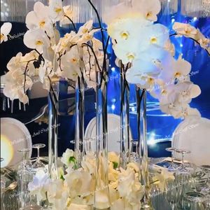 30cm to 100cm)Wedding Decoration cyliner vases Glass Flower Vase Clear Flower Stand for glass vase Table Centerpieces 433