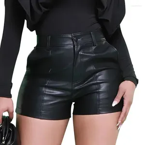 Women's Shorts Womens Autumn Fashion PU Leather Pants Tight Hip For Women