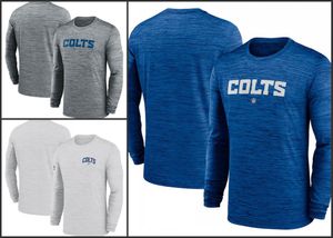 Indianapolis''Colts''Men Heather Gray Sideline Team Velocity Performance Long Sleeve T-Shirt