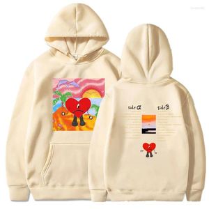 Herrtröjor Bad Bunny Men/Women Un Verano Sin Ti Musikalbum Print Hoody Fashion Harajuku Hip Hop Streetwear Y2K Sweatshirt