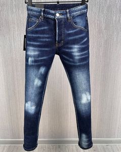 TR APSTAR DSQメンズジーンズD2ヒップホップロックMOTO DSQ COORGUY JEANSデザインリッピングデニムバイカースリムDSQジーンズ男性9890カラーブルー