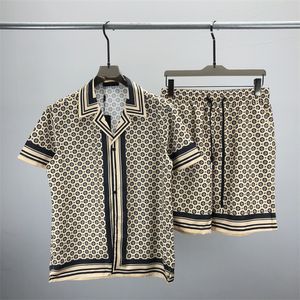 2 tute da uomo moda estiva tute da spiaggia Hawaii set camicie firmate stampa camicia per il tempo libero uomo slim fit consiglio di amministrazione manica corta spiagge corteQ266