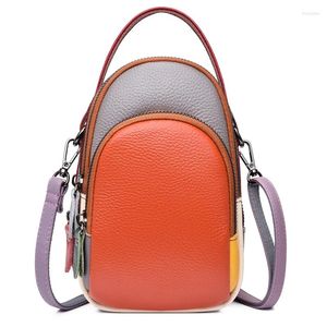 Abendtaschen Echtes Leder Frauen Handtasche Designer Mini Handy und Geldbörsen Mode Umhängetasche Weibliche Messenger Sac