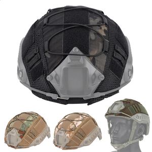 Capa de capacete tático combate camuflagem cobre caça wargame capacetes acessórios para rápido pj mh 240124