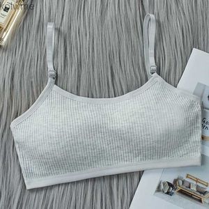 Bras Teen Girls Underwear Training Bra Sports Bra Solid Color Teen Underwear Puberty Bras Full Cup Seamless Push Up Running Yoga Bra YQ240203