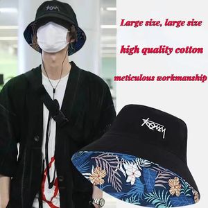 Stor storlek 60 cm-62cm hink hatt reversibel hawaii koreanska sommarmens cap casual street Panama bob hip-hop sport cap grossist 240125