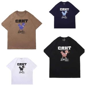 Mens and Womens Fashion t Shirt High Street Brand Carhart New Snow Peak Pattern Couple Loose Short Sleeve Trend o2
