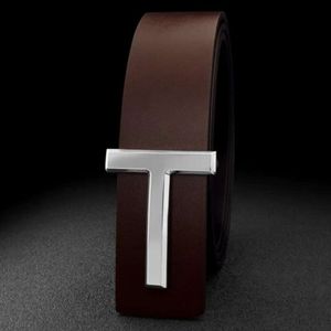 2024 Belts High Quality Designer Men Fashion T Letter Genuine Leather Belt Jeans Formal Cowskin Black Waist Strap supermsss