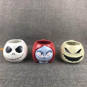 O pesadelo antes do natal jack skellington sally oogie boogie grande capacidade cerâmica copo de água caneca de café coleção presentes lj2444