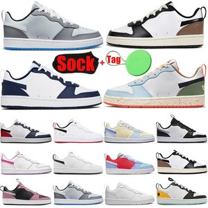 2 skor Borough Low Running Court White Alabaster Speckled Signal Blue Coconut Milk Polar Mocha Black Mens Womens Designer Sneakers Trainers 74 818