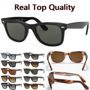 Luxury Eyeglass Top Quality Sunglasses Men Women Acetate Frame with Glass Lenses Classic Sun Glasses Male Female with Leather Box