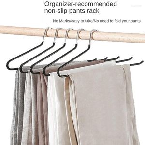 Hängare 10st skåp byxor metall öppna non slip slacks byxor handduk rack garderob arrangörer klädlagringsmaterial