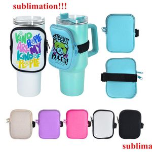 Andere Getränke Sublimation Wasserflasche Beutel Aufbewahrungshülle für 40 Unzen Tumbler Colorf Münzgeldbörse Autotasche Neoprenhalter Träger Drop Dhahr