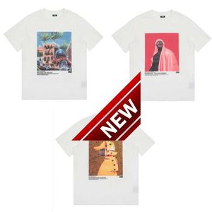 Pittura e stampa nella Galleria T-shirt a maniche corte per coppia in puro cotone hip-hop alla moda americano oversize, vestibilità ampia