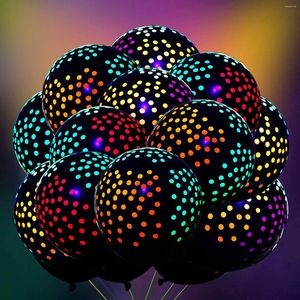 Decorazione del partito 10/20PCS 12 pollici Palloncino fluorescente Glow In The Dark Luminoso Love Heart Baloon in lattice per matrimonio Compleanno