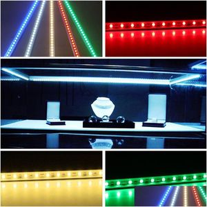 LED-Balkenleuchten, 6 x harte Streifen, Unterwasserlicht, wasserdicht, IP68, 5630 SMD, kühl, warmweiß, starr, 36 LEDs, 0,5 Meter Beleuchtungsstreifen mit 7 C Dhxem