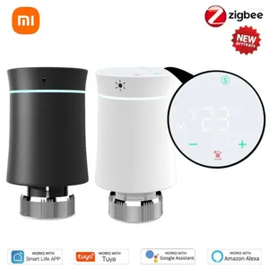 Smart Home Control Xiaomi ZigBee 3.0 TRV Thermostat Tuya Radiator Actuator Valve Programmable Temperature Controller Alexa Voice