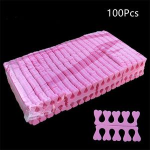 Soft Pink 100pcs Finger Toe Separators Manicure Pedicure Foot Care Compressed Sponge Nail Art Tools Suitable For Men And Women 240119