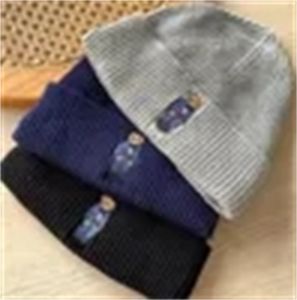 2023 Polo Bear Brodery Knit Cuffed Beanie Winter Hat W1