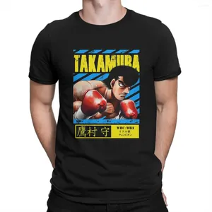 Men's T Shirts Men Mamoru Takamura Shirt Hajime No Ippo Cotton Tops Vintage Short Sleeve Crewneck Tees Original T-Shirt