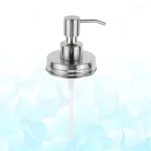 Dispenser di sapone liquido 1pc coperchi coperchio barattolo di vetro lozione accessori per il bagno acciaio inossidabile per camera argento