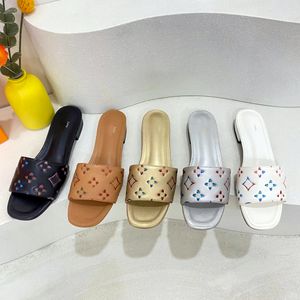 Dhgate Sandali di stampa di moda sandali inverno le nuove infradito da donna interno Flip Mule designer EMED EMED MOFERS Tazz Slipper