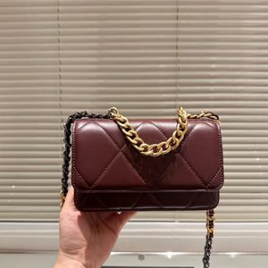 Designer di alta qualità Borsa a tracolla Borsa con tracolla a catena Borse scozzesi Doppia lettera fibbia solida Modello caviale di pelle di pecora Borse da sera di lusso da donna Totes