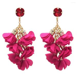 Dangle Earrings Jewelry 2024 Bohemian Multilayer Flower Tassel Long Drops For Women Fancy Boucles D'oreilles Fantaisie