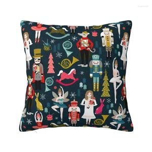 Pillow Nutcracker Ballet Dancer Case Living Room Decoration Kawaii Chair Square Pillowcase