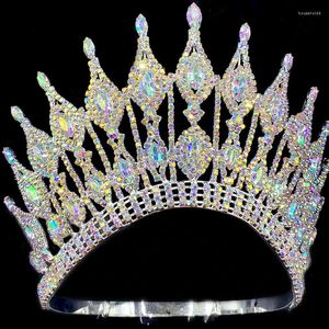 Grampos de cabelo acessórios de casamento beleza concurso headpiece colorido artesanal tiara nupcial para mulheres