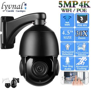 Sony415 Security IP Camera Wifi 5MP POE 48V PTZ Dome 30X Auto Zoom Outdoor Waterproof Two Way Audio Human Tracking