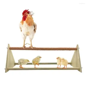 Other Bird Supplies Chicken Perch Triangle Frosted Hen Stand Wood Table Top Play Toy For Hens Handmade Swing Large Parrot